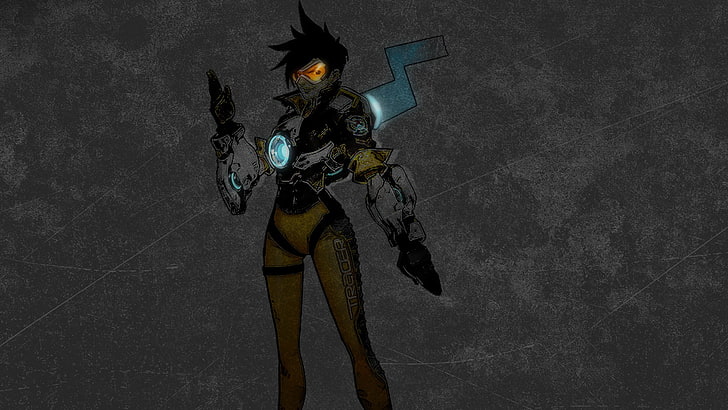 Overwatch Tracer digital wallpaper, Tracer (Overwatch), real people, HD wallpaper