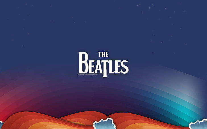 The Beatles logo, rock, musicians, Ringo Starrhard, George Harrison