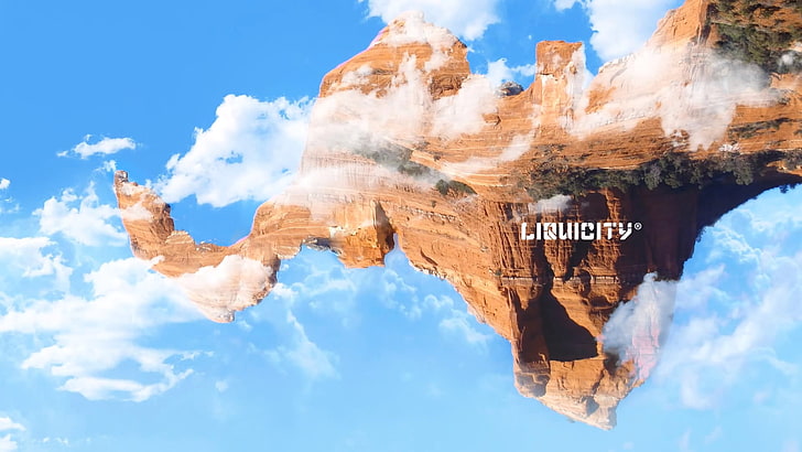Liquid City poster, digital art, cloud - sky, nature, day, travel