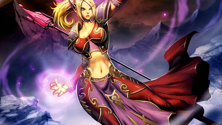 Hd Wallpaper Women Pc Gaming Blood Elf Arts Culture And Entertainment Wallpaper Flare