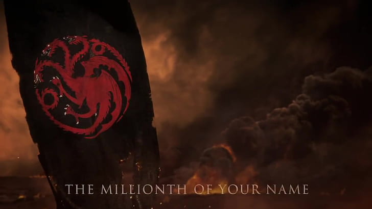 The millionth of your name graphic, Game of Thrones, red, text