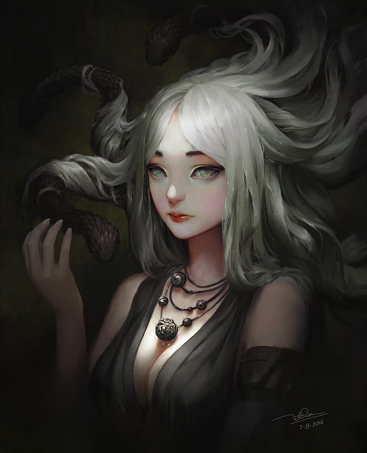 fantasy art, Medusa, HD wallpaper