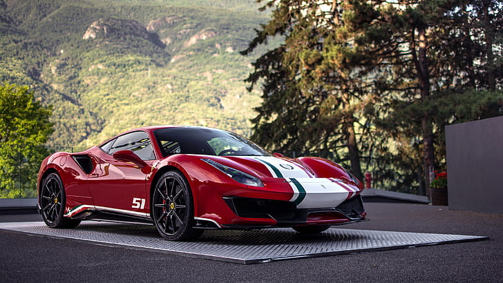 Ferrari, Tailor, Made, 2018, Pista, 488, Piloti, HD wallpaper