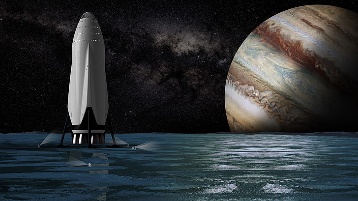 SpaceX Interplanetary Transport System 5K, water, sea, nature, HD wallpaper