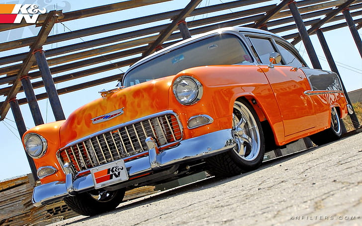 55 Chevy, chevrolet, muscle car, hot rod, race car, classic, cars