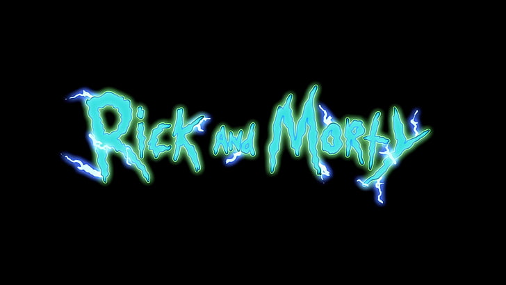 Rick and Morty, illuminated, glowing, lighting equipment, text, HD wallpaper