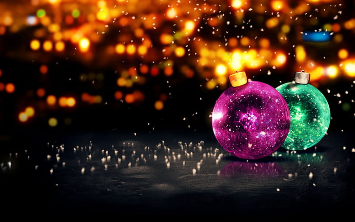 Merry Christmas balls, Happy, New Year, Best s, HD wallpaper