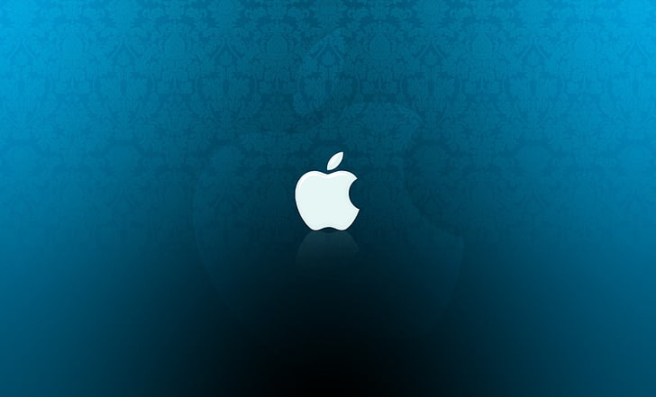 Floweral Blue, Apple logo, Computers, Mac, no people, copy space