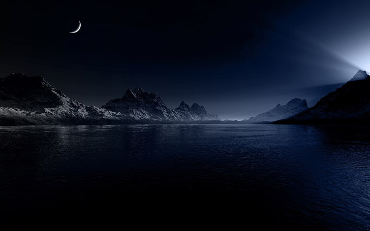 HD wallpaper: night sky desktop backgrounds for winter, water, scenics -  nature | Wallpaper Flare