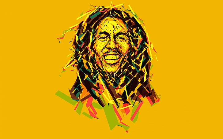 music, Bob Marley, reggae, low poly