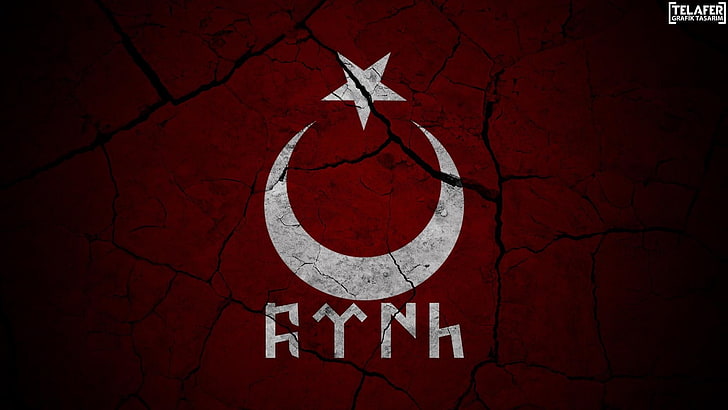 Turkish, Bozkurt, Turkey, flag, red, sign, communication, close-up, HD wallpaper
