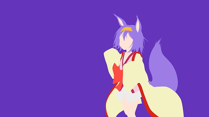 animation character in purple background, No Game No Life, Hatsuse Izuna, HD wallpaper