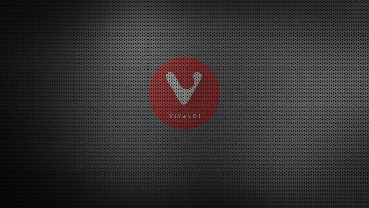 Vivaldi, Browser, metal grid, computer, Hi-Tech, red, close-up
