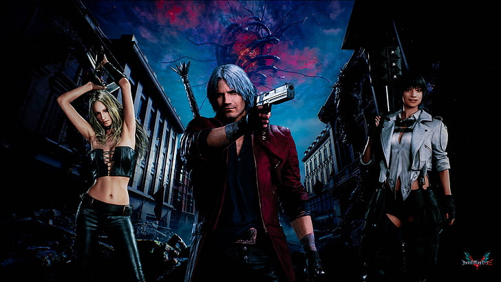 Devil May Cry, Devil May Cry 5, Dante, Trish, Lady (Devil May Cry)