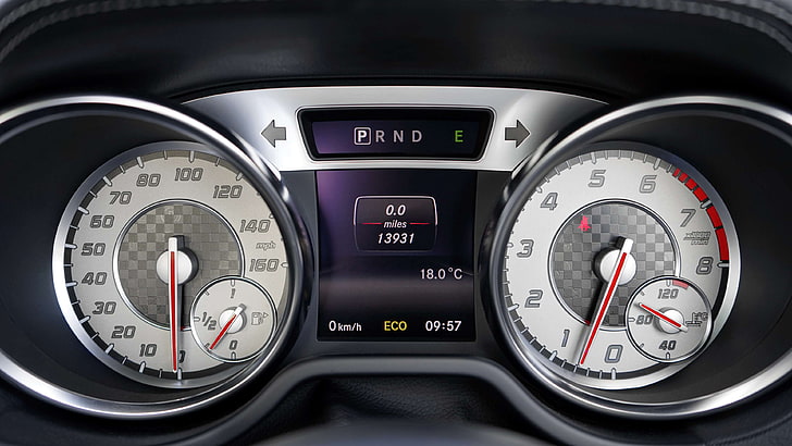 automobile, car, dashboard, gauge, numbers, odometer, rpm, speedometer, HD wallpaper