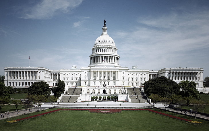 U.S. Capitol, Washington D.C., white house, america, government, HD wallpaper