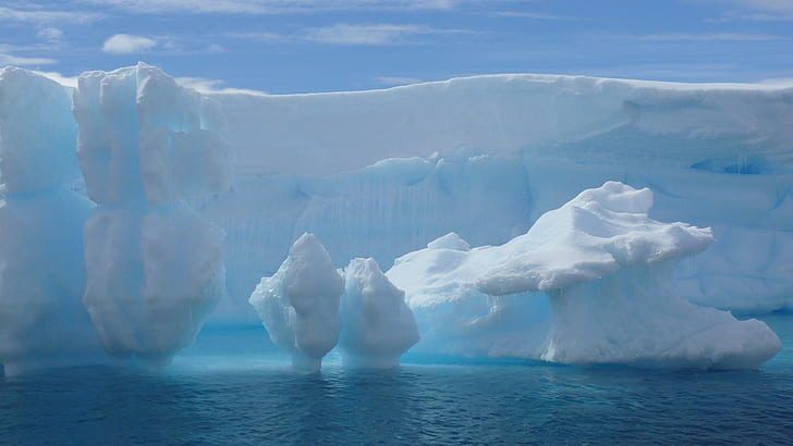 glaciers, Arctic, sea, nature, iceberg