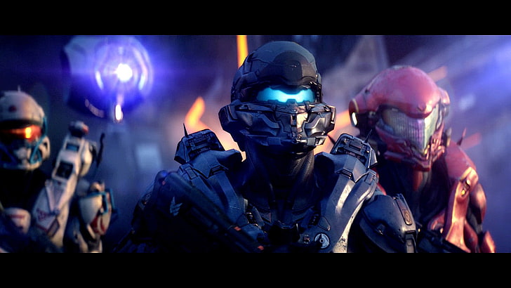 Osiris Squad, Halo 5: Guardians, Spartan Locke, spaceship, night