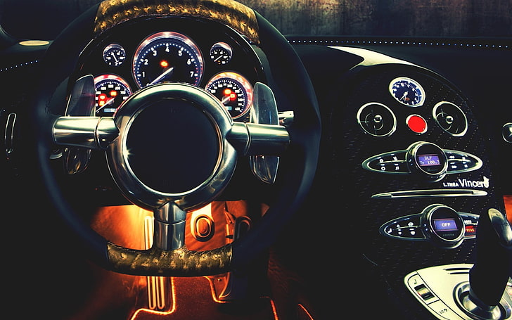 steering wheel, car, technology, mode of transportation, vehicle interior, HD wallpaper