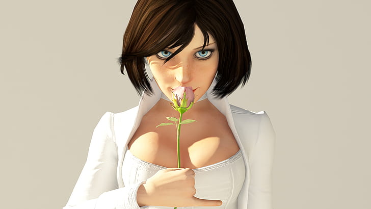 Bioshock Infinite Bioshock Elizabeth Rose Flower HD, video games, HD wallpaper