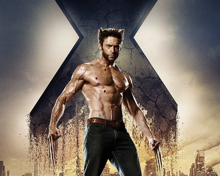 Wolverine wallpaper, City, Fox, Action, Fantasy, Sky, Hero, Hugh Jackman, HD wallpaper