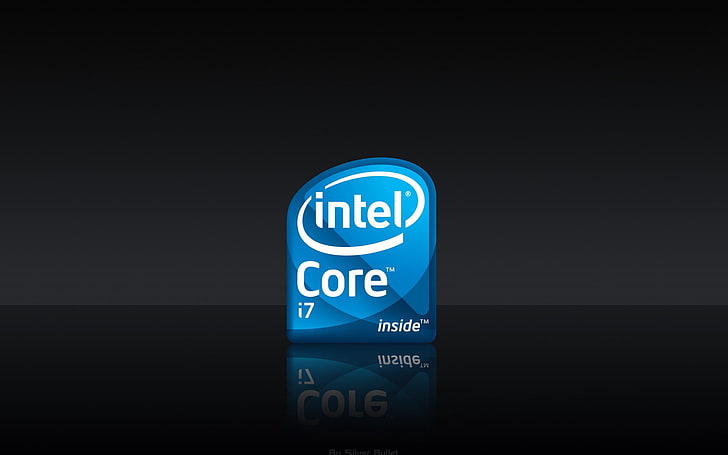 Intel Core i7 logo, processor, inside, tm, blue, business, vector