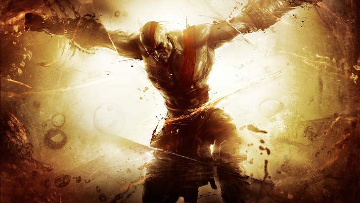 Kratos God of War HD, anti mage poster, video games