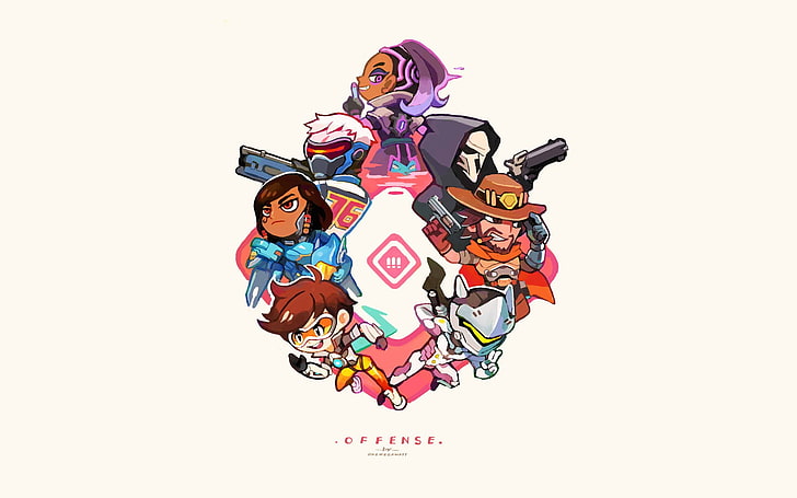 assorted animated character illustration, Overwatch, video games