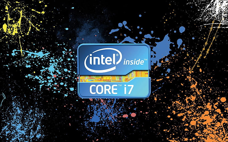 Intel Core i7 logo, Processor, extreme edition, text, western script, HD wallpaper
