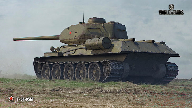 T-34, WoT, World of Tanks, Soviet tank, Wargaming, T-34-85M HD wallpaper