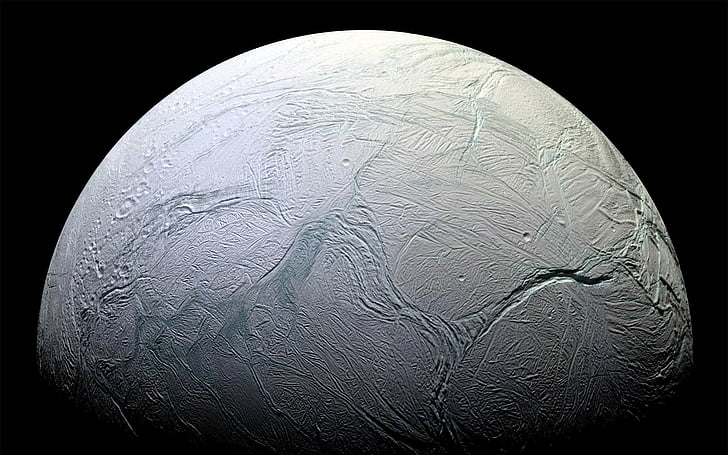 Sci Fi, Planet, Enceladus, Moon, Saturn, HD wallpaper