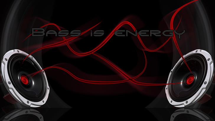 Bass Energy Speakers HD, music, HD wallpaper