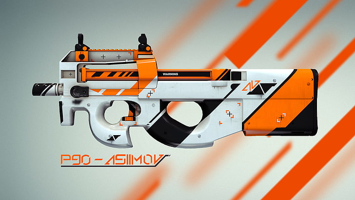 HD wallpaper: orange and white P90 SMG, counter strike, global offensive,  skin | Wallpaper Flare