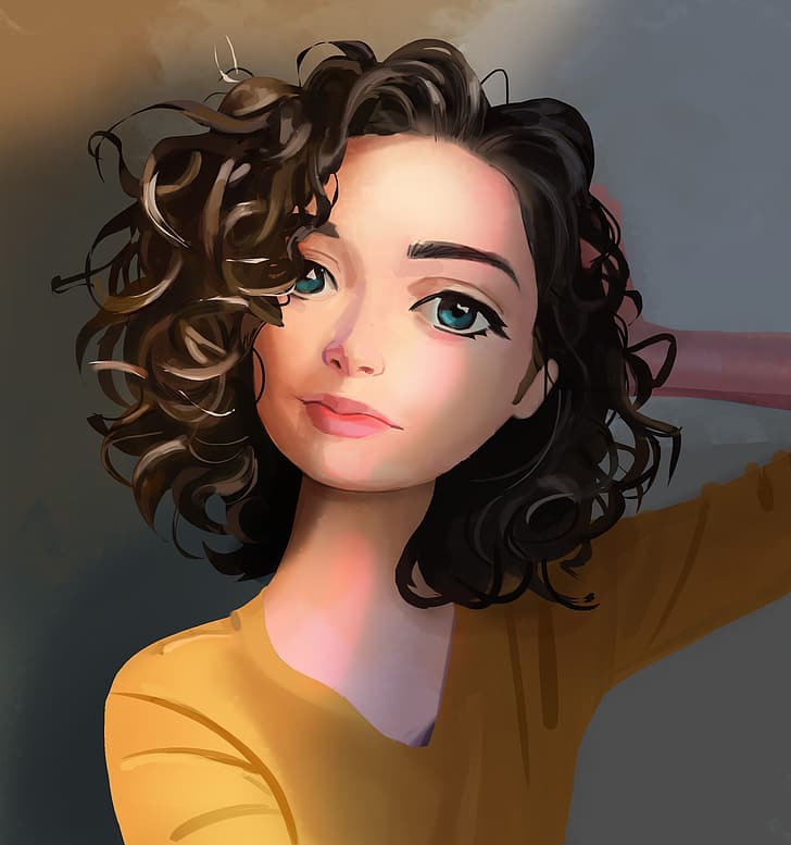 Curly Hair Girl PNG Transparent Images Free Download  Vector Files   Pngtree