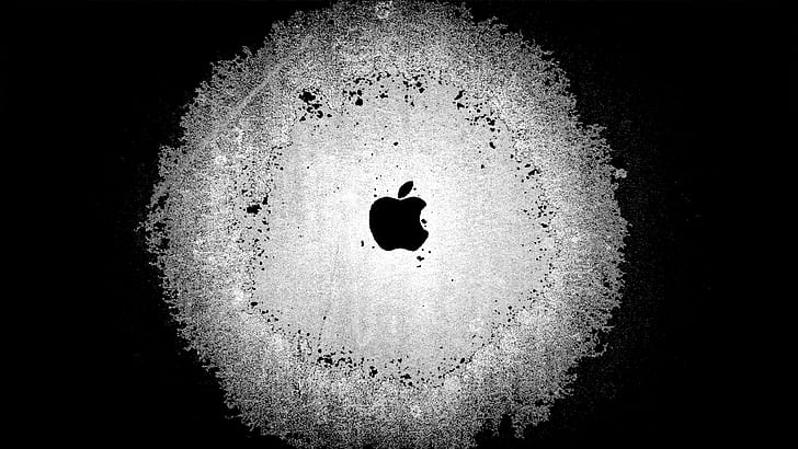 HD wallpaper: Apple Black White Frozen, custom, cool, black and white, 3d  and abstract | Wallpaper Flare