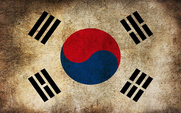 Asian, Flag, korean, South Korea, Taegeukgi
