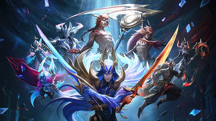 Yone (League of Legends), Kayn (League of Legends), Dawnbringer and Nightbringer, HD wallpaper