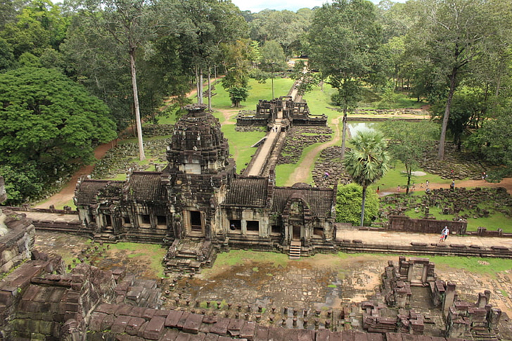 ancient, angor thom, cambodia, history, ruins, siem riep, temple