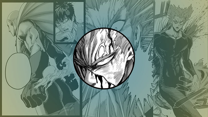 One-Punch Man, manga, anime, Garou, Saitama, art and craft, HD wallpaper