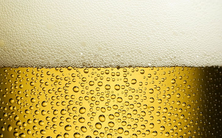 beer, bubbles, closeup, HD wallpaper