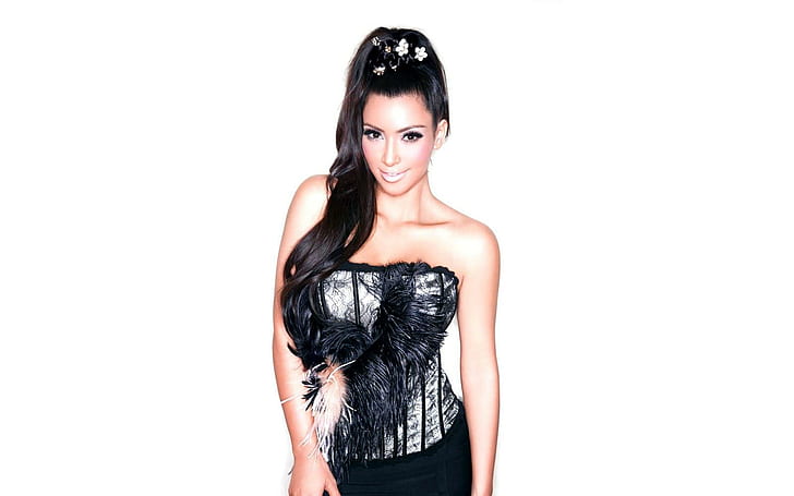 Kim Kardashian Baby-Doll Look, kim kardashian, celebrity, celebrities, HD wallpaper