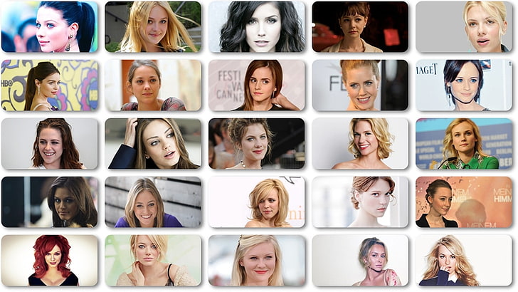 women's brown hair, celebrity, Emma Watson, Rachel McAdams, Amy Adams