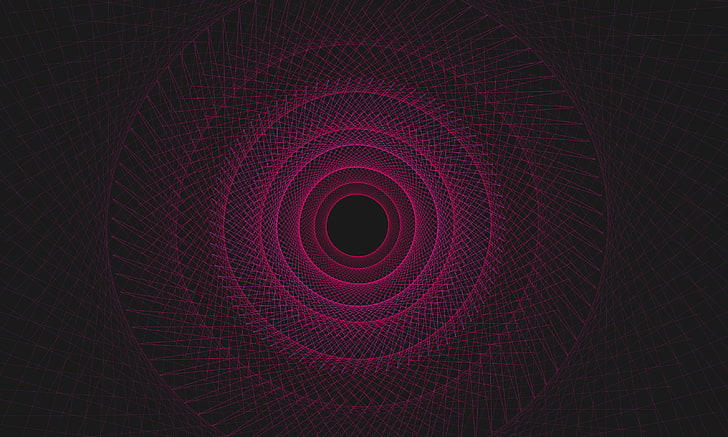 Circular, Pattern, Symmetrical, Pink, HD wallpaper