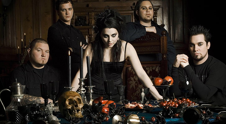 evanescence, group of people, men, young adult, standing, young men, HD wallpaper