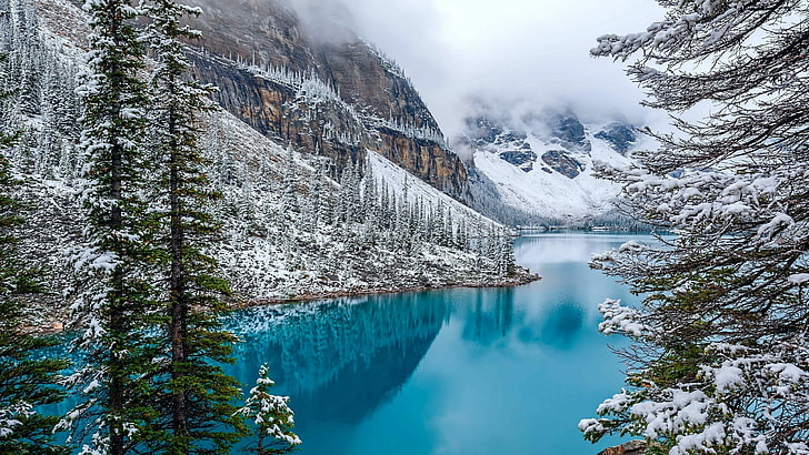 glacial lake, mountain lake, national park, canada, banff national park