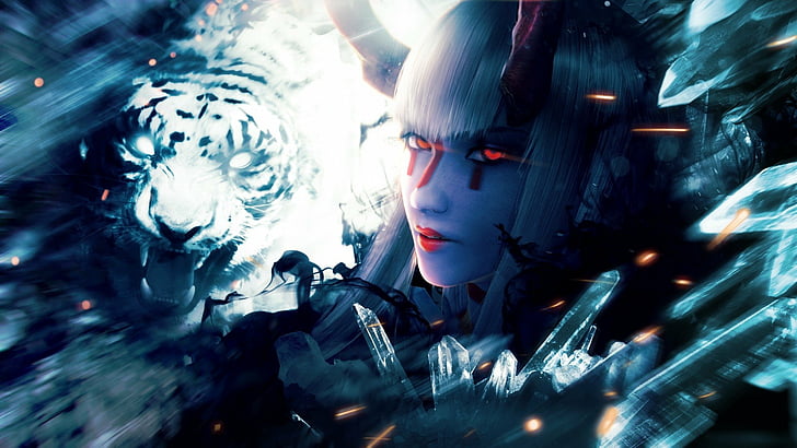 Tekken, Tekken 7, Close-Up, Demon, Devil Kazumi, Glowing Eyes, HD wallpaper