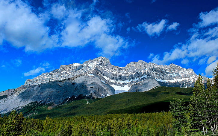 Cascade Mountain, Banff National Park, Alberta, Canada, forest, HD wallpaper