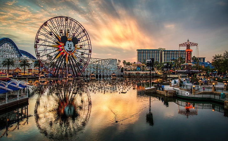 California Adventure, Mickey Mouse Ferris wheel, United States, HD wallpaper