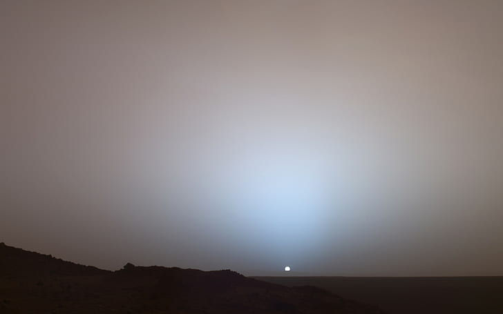 sunset, Mars, space