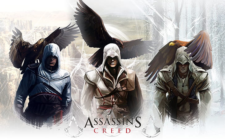 assassin 039 s, connor, creed, eagles, games, kenway, warriors, HD wallpaper